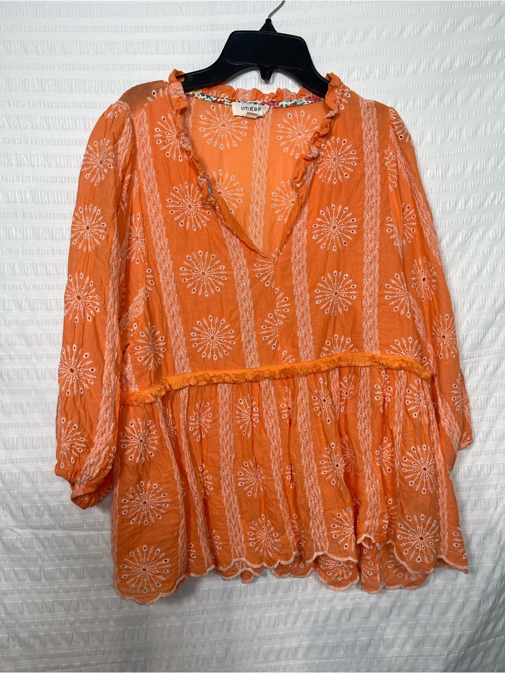 Umgee Women’s Naomi Top in Tangerine size Large